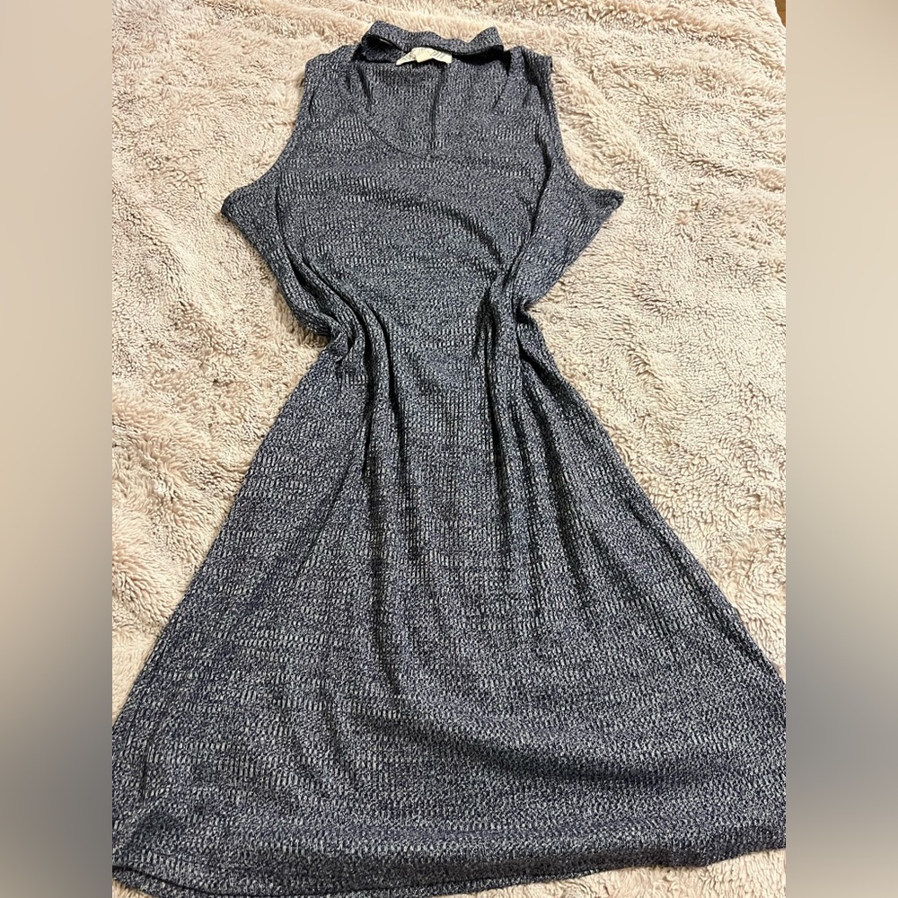 Super cute medium sized bluish grey dress!